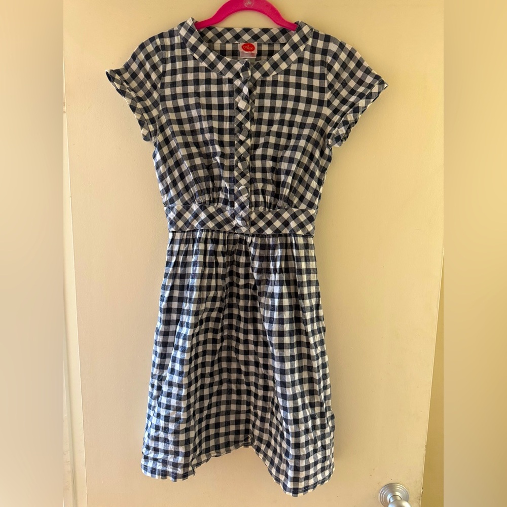 Leona Edmiston Black and White Checkered Dress